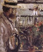 Berthe Morisot Detail of  The man at the Huaiter Island Germany oil painting artist